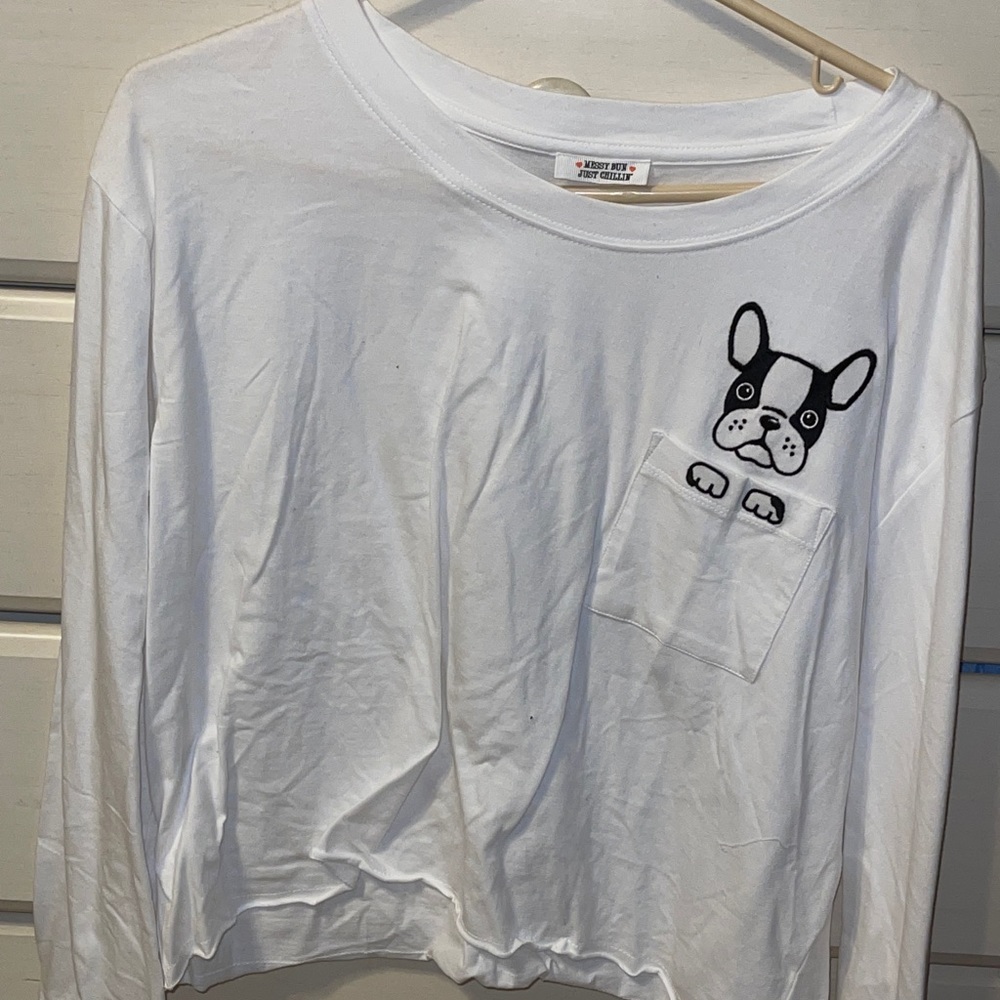 Cute French bulldog crop top